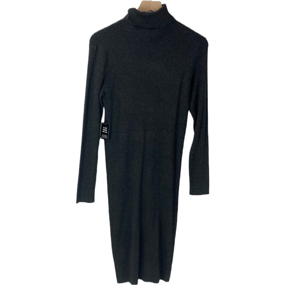 Express gray ribbed dress